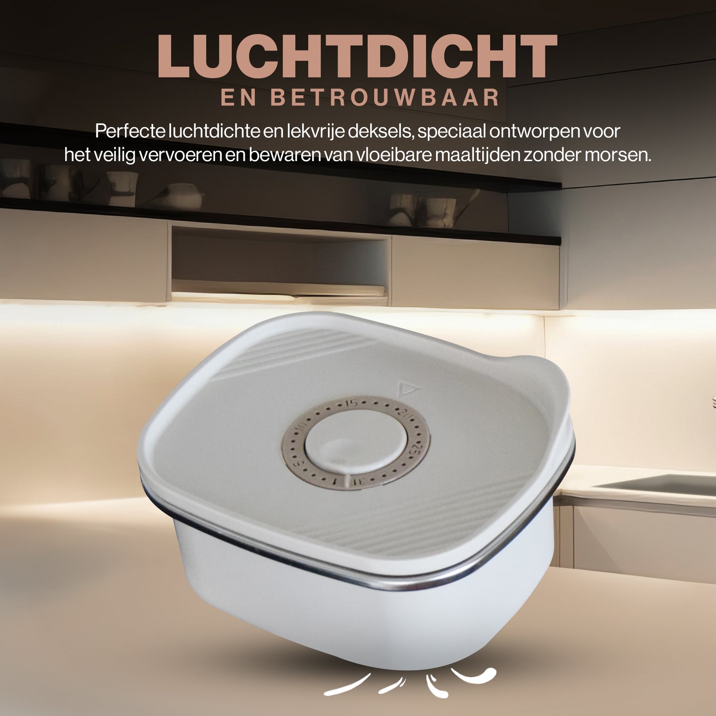 Femme Vitale Meal Prep Bakjes - Lekvrij, Luchtdicht & BPA vrij - Vershoudbakjes 4 Stuks - 300 ml, 500 ml, 700 ml, 1100 ml - Creamy White