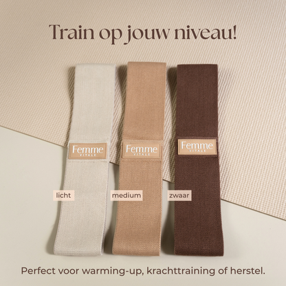 Weerstandsbanden voor krachttraining, warming-up of herstel. Voor een workout in de sportschool of thuis.